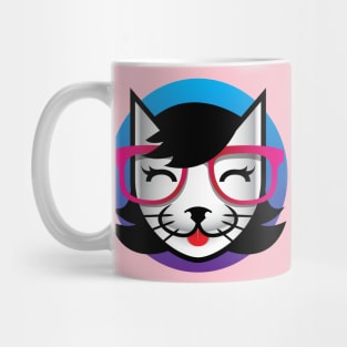 Female Geeky Cat with Glasses Mug